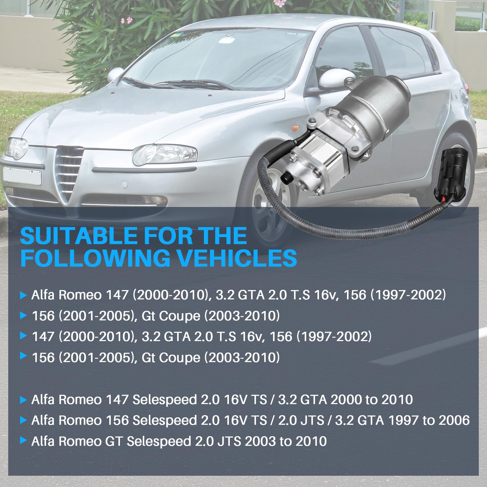 Pompa idraulica per frizione compatibile con Alfa Romeo 147 156 Sportwagon GT 1997-2010, ricambio per 51736315 71752637 0085642B 2034506 71769597