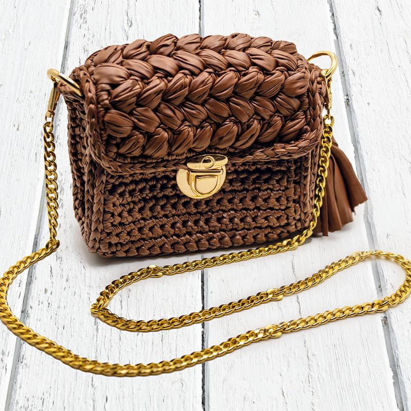 Mondial Eco Bag METALLIC – Gomitolo 300g, 135m In Fettuccia Effetto Pelle, Colore Argento, Perfetto Per Borse E Accessori Fai-da-te