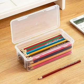 Transparent Desktop Storage Box, Multipurpose Organizer for Stationery, Art Supplies, Office Home Use