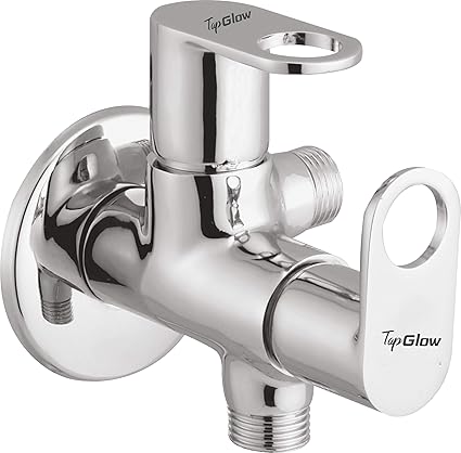 Tapglow Prime Brass 2 in 1 Angle Valve with Wall Flange Set of-1