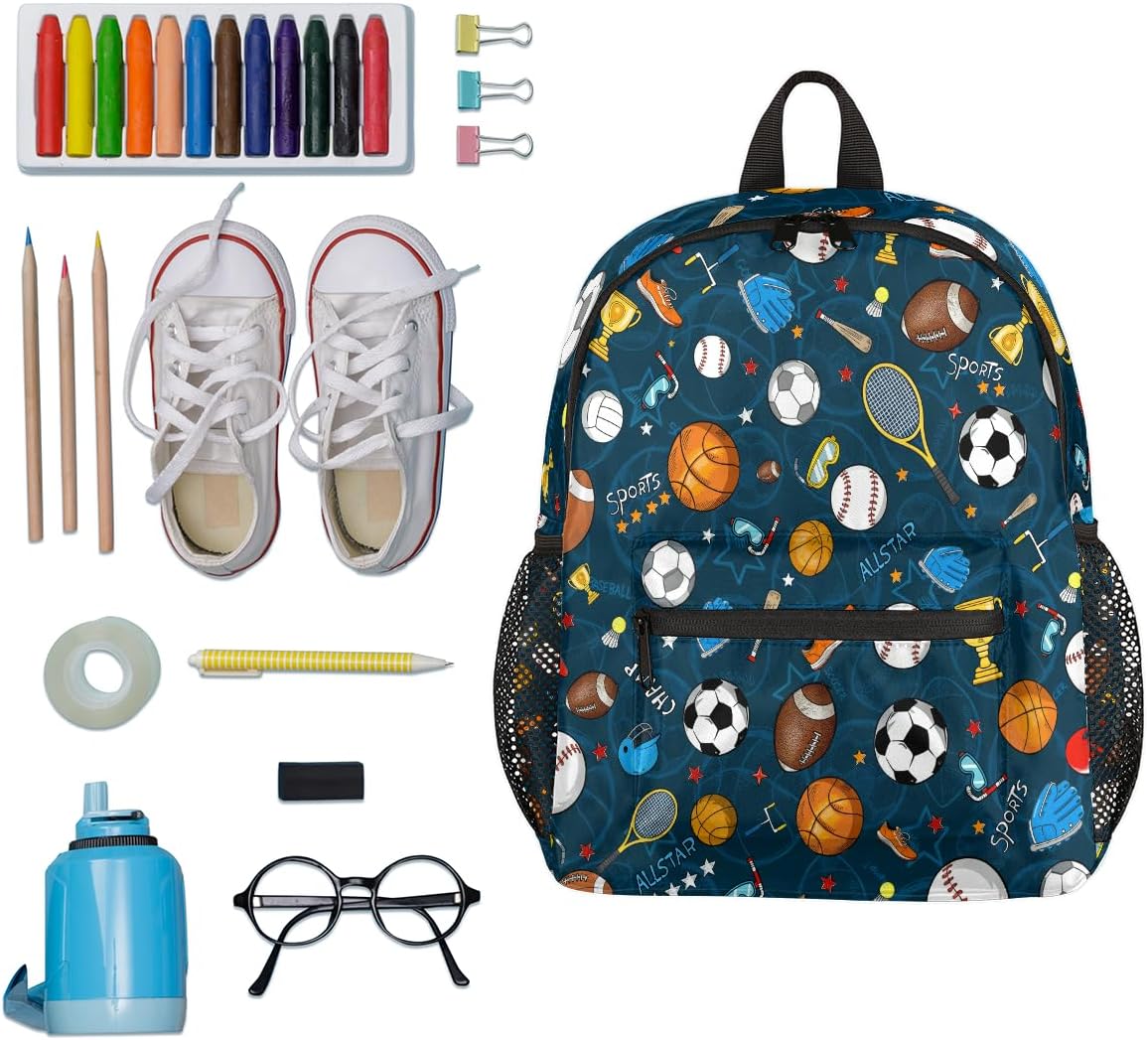 OSAM SPACE Sports Ball Backpack for Boy Basketball Football Small Backpack 12 Inche for Kids,Toddler Backpack with Chest Strap - Image 6