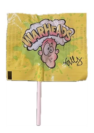 Warheads Lollipops I Blue Raspberry, Black Cherry, Green Apple, 10 per package. 2.64oz