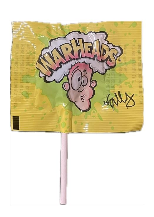 Warheads Lollipops I Blue Raspberry, Black Cherry, Green Apple, 10 per package. 2.64oz