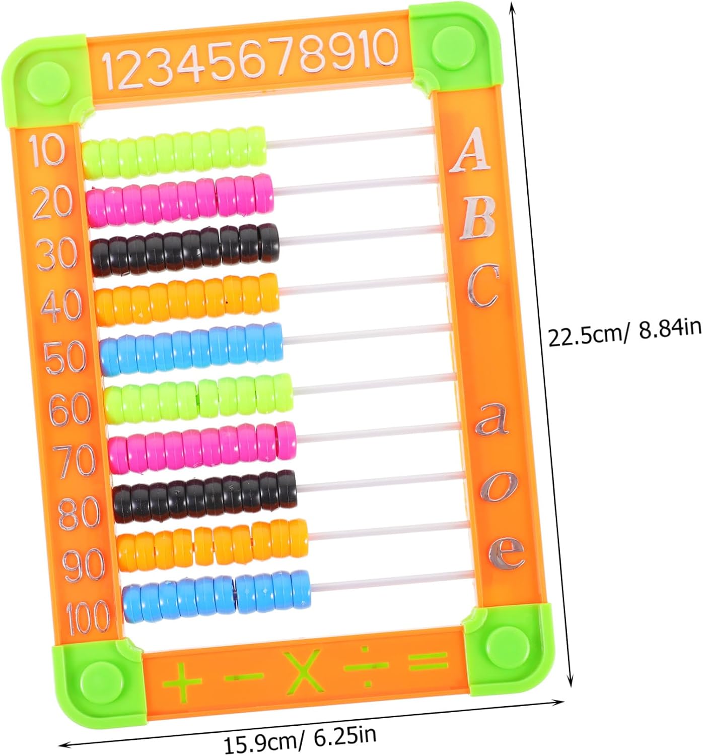 Totority Educational Counting Abacus with Stand for Early Math Skills,2Pcs | Plastic, Built-in Kickstand, Lightweight Frame, Visual Counting Layout, Ideal for Preschool and Home Learning