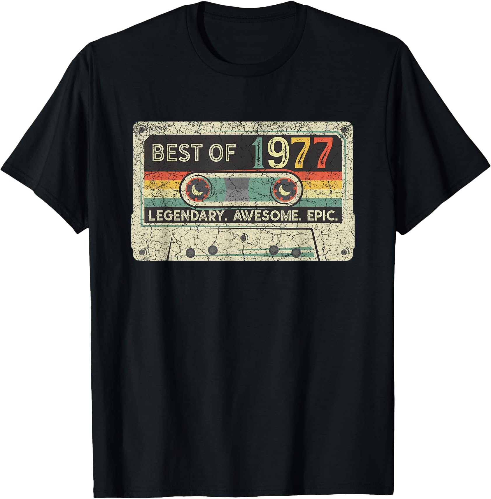 Vintage 1977 Limited Edition Cassette Tape 45th Birthday T-Shirt