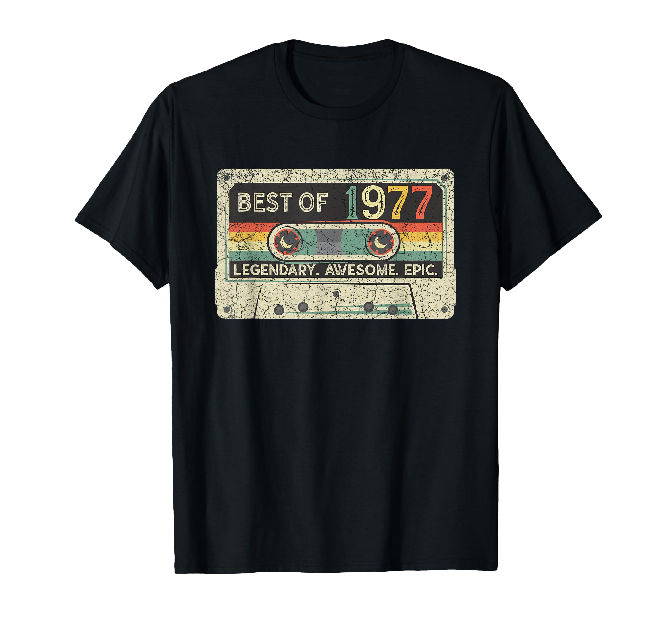 Vintage 1977 Limited Edition Cassette Tape 45th Birthday T-Shirt