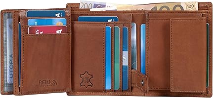 Benthill Leren herenportemonnee - portemonnee met RFID-bescherming