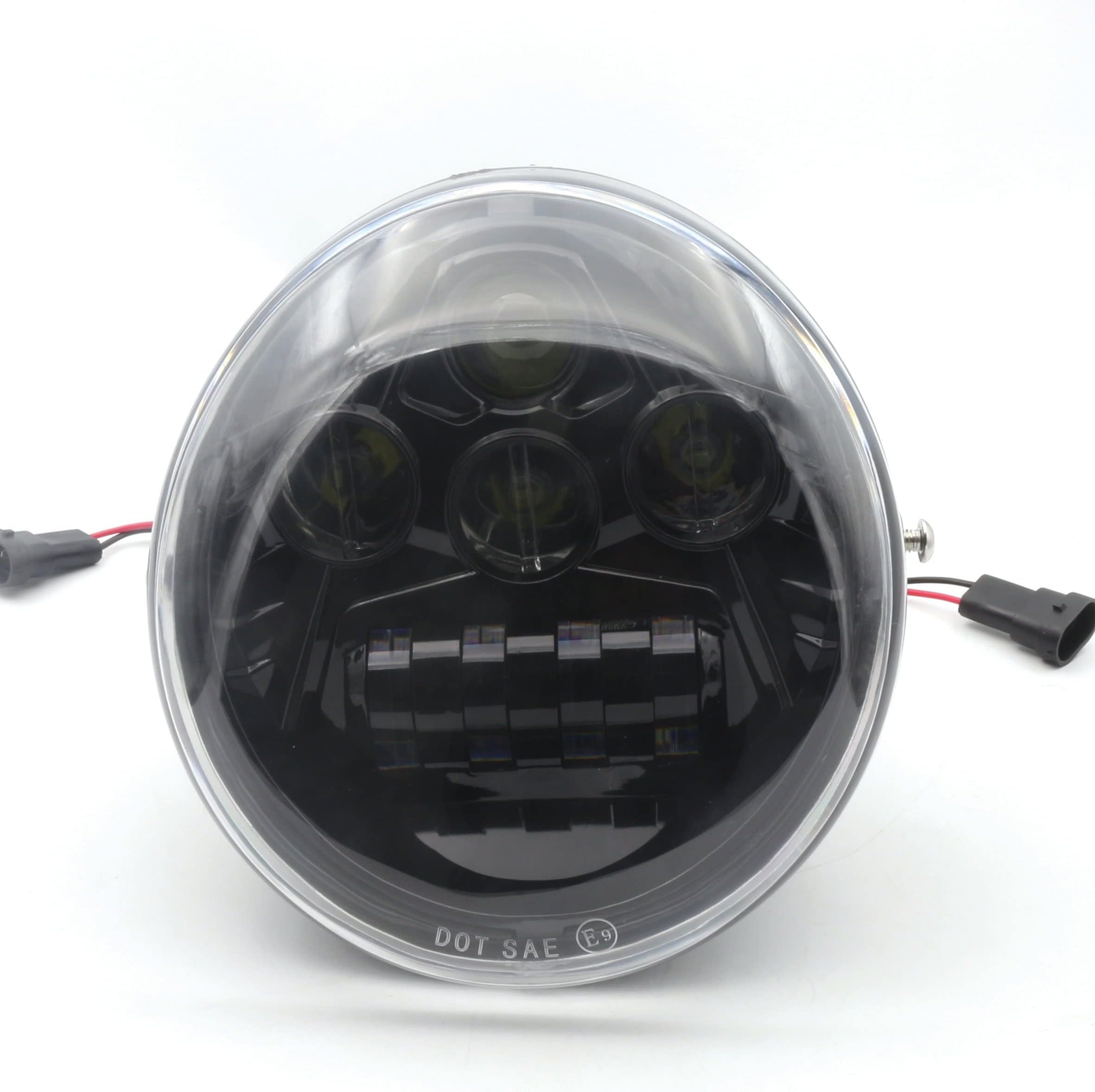 Black LED Protector Headlight Fit for Harley Davidson VRod V-Rod VRSCA VRSCF