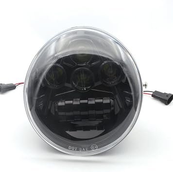 Black LED Protector Headlight Fit for Harley Davidson VRod V-Rod VRSCA VRSCF