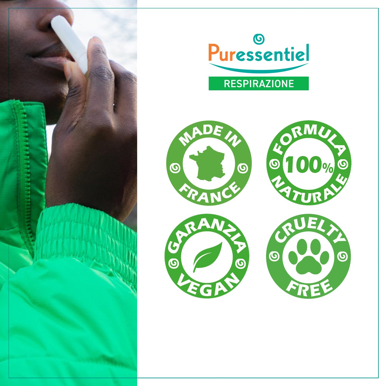 Puressentiel - RESP OK Inalatore - Aiuta a Respirare Liberamente - Con 19 Oli Essenziali 100% puri e naturali - Formula 100% Naturale - Vegan e Cruelty Free - 1 ml