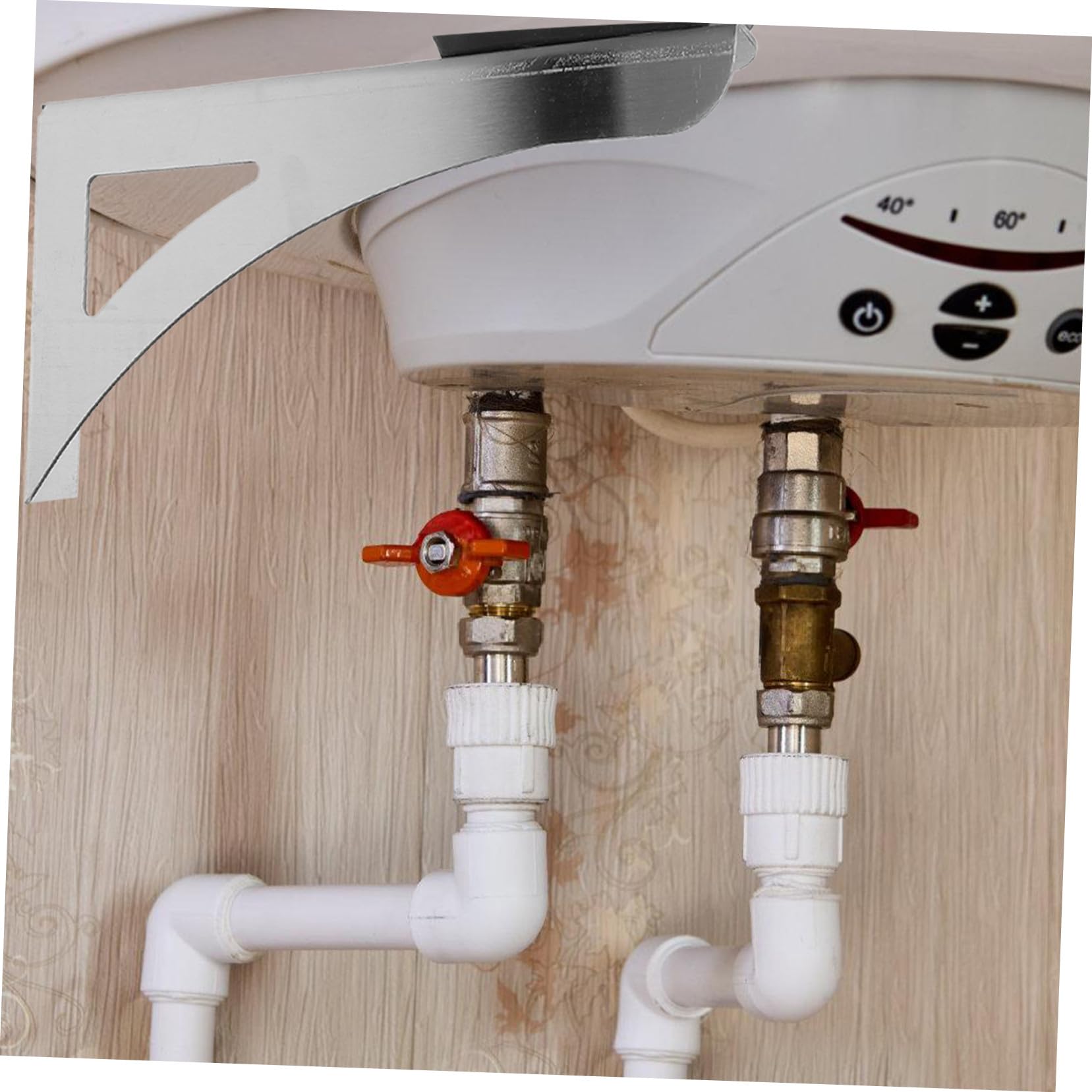 Support 1 Chauffe-eau Acier pour Mural Électrique Inoxydable Paire
