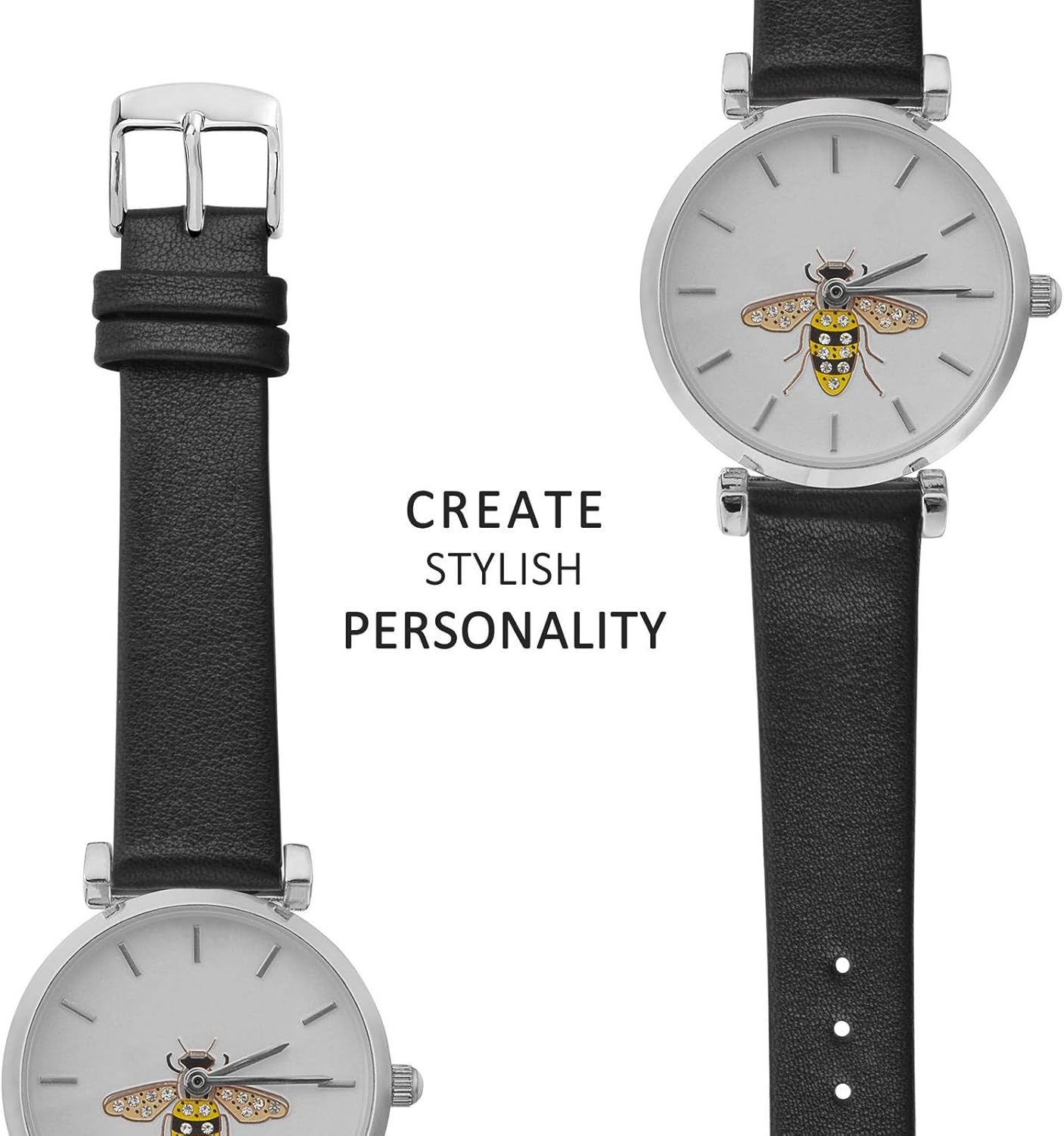 WOCCI Elegant Watch Bands, Genuine Leather Replacement Straps for Men and Women, Band Width 8mm 10mm 12mm 14mm 16mm 18mm 20mm : Clothing, Shoes & Jewelry