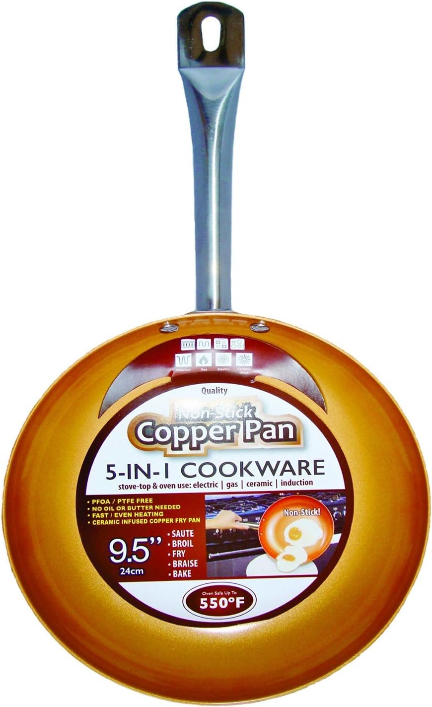 Cooper Frying Pan 9.5-Inch Non Sick Ceramic Infused Titanium Steel