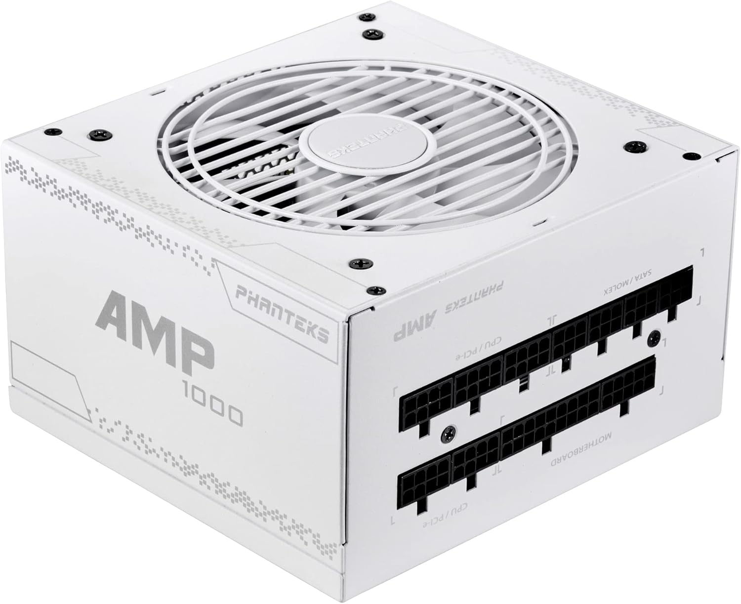 Phanteks (PH-P1000G_WT01) AMP Series 1000W 80PLUS Gold White Edition, ATX Power Supply, Fully Modular, Hybrid Mode, Silent fan, Revolt PRO LINK Certified : Electronics