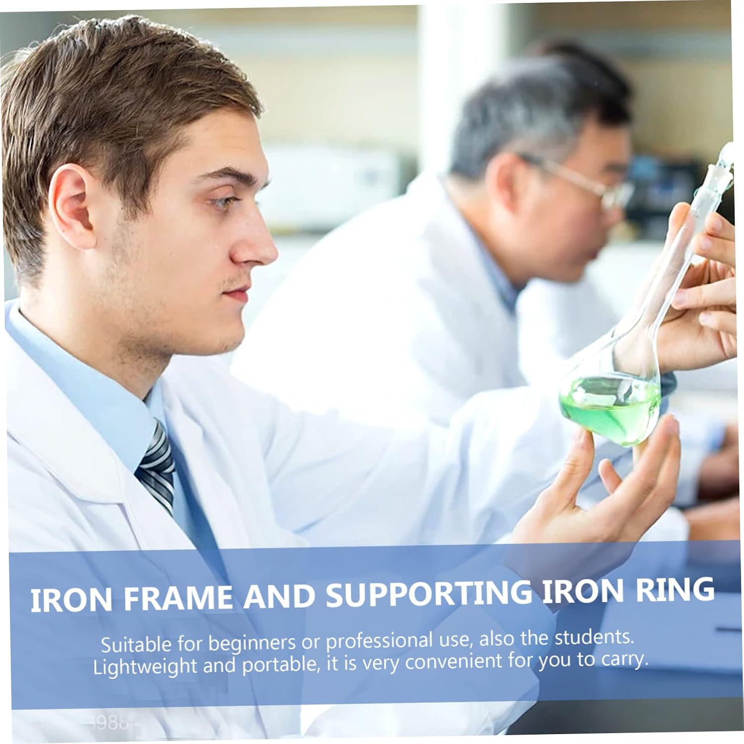 2pcs Iron Closed Extension Rings for Lab Support Beaker Ring Clamps Essential Experiment Equipment for Students and Professionals