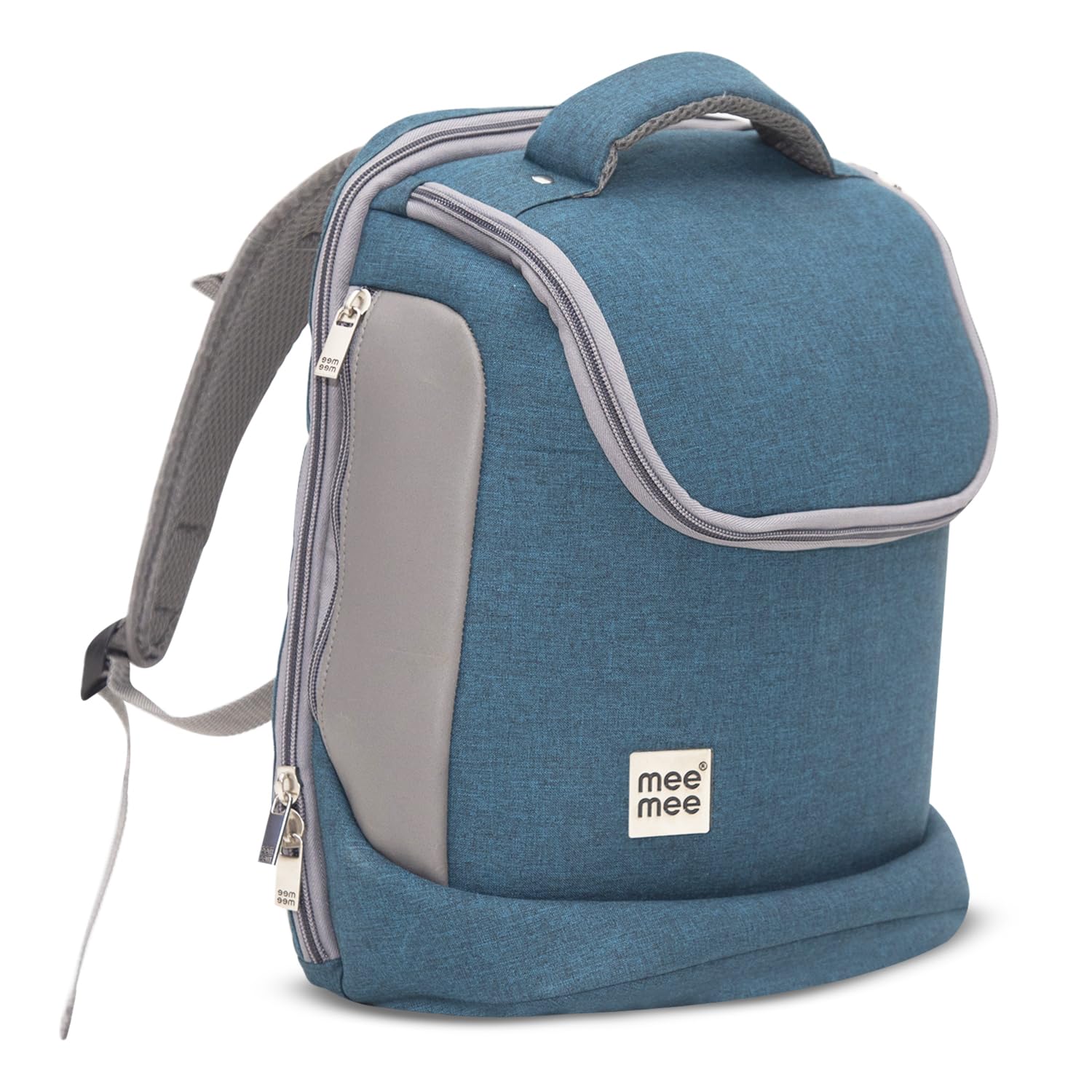 Mee Mee Nursing Diapers Bag |Adjustable Strap,Water&Stain Resistant BackPack |Spacious Bag With Multi Pockets for Keeping Milk Bottle With Diaper Changing Mat |All Baby Essentials In1 Bag (Blue)-image-9