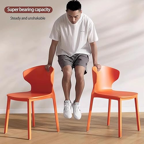 Miniatura 3 de Sillas de comedor de cocina apilables, sillas de plástico, silla de cocina, silla de patio apilable para interiores, exteriores, restaurantes,