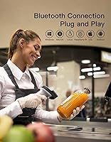Vista 8 de Inateck Escáner de código de barras 2D, escáner de código QR inalámbrico Bluetooth con aplicación AI y SDK, duración de la batería de 180 días