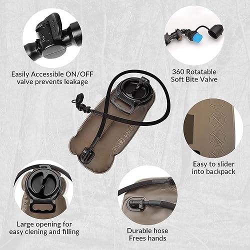 Miniatura 5 de Mochila de hidratación táctica Molle con vejiga interior de 3 litros, bolsa de depósito de agua ligera para mochila de chaleco Molle, para