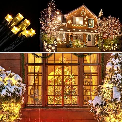 Miniatura 2 de Toodour Luces de Navidad para exteriores, 338 pies, 1000 luces LED de Navidad, 8 modos, temporizador, luces parpadeantes de Navidad impermeables