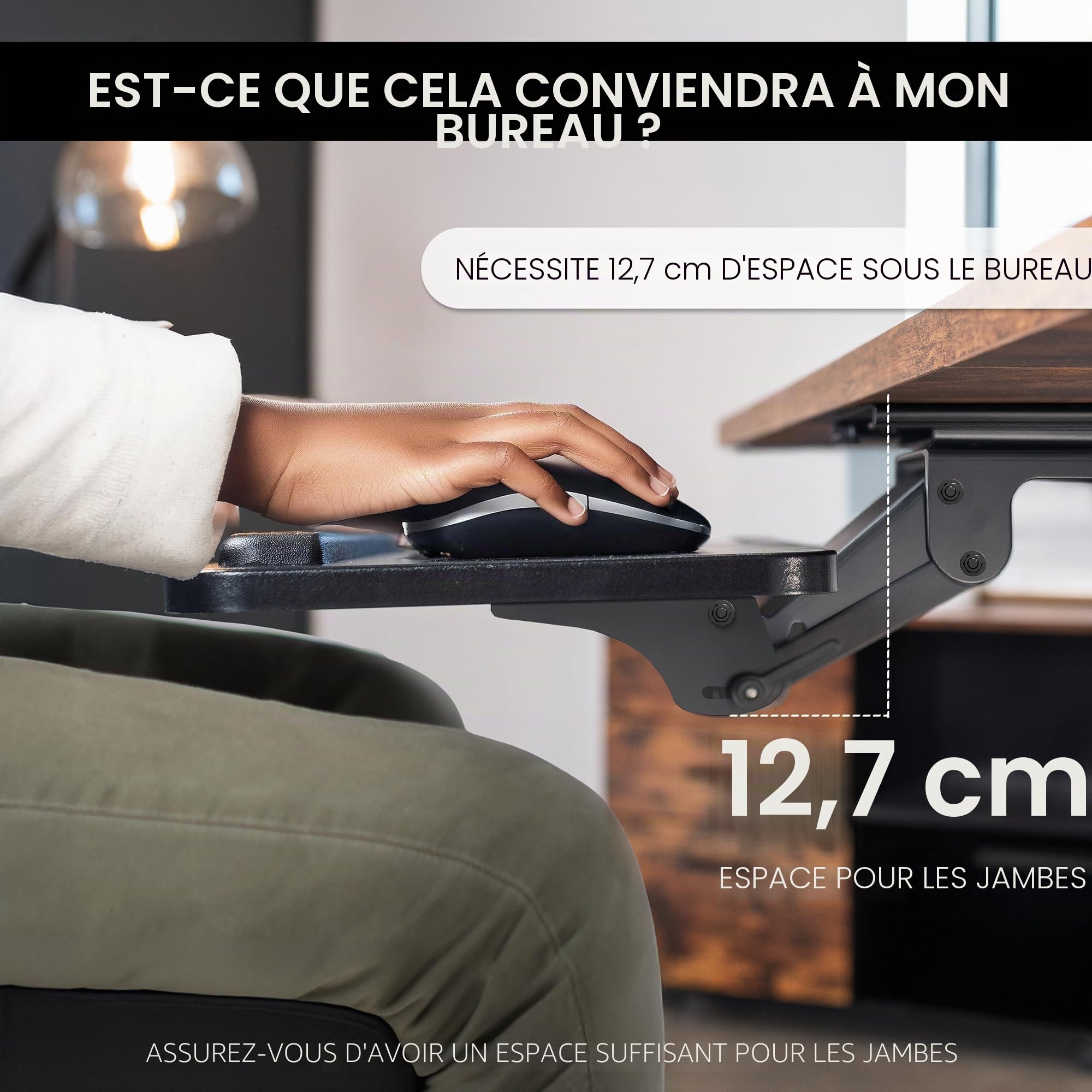 VIVO Plateau ergonomique réglable pour clavier d'ordinateur et souris (MONT-KB03B)
