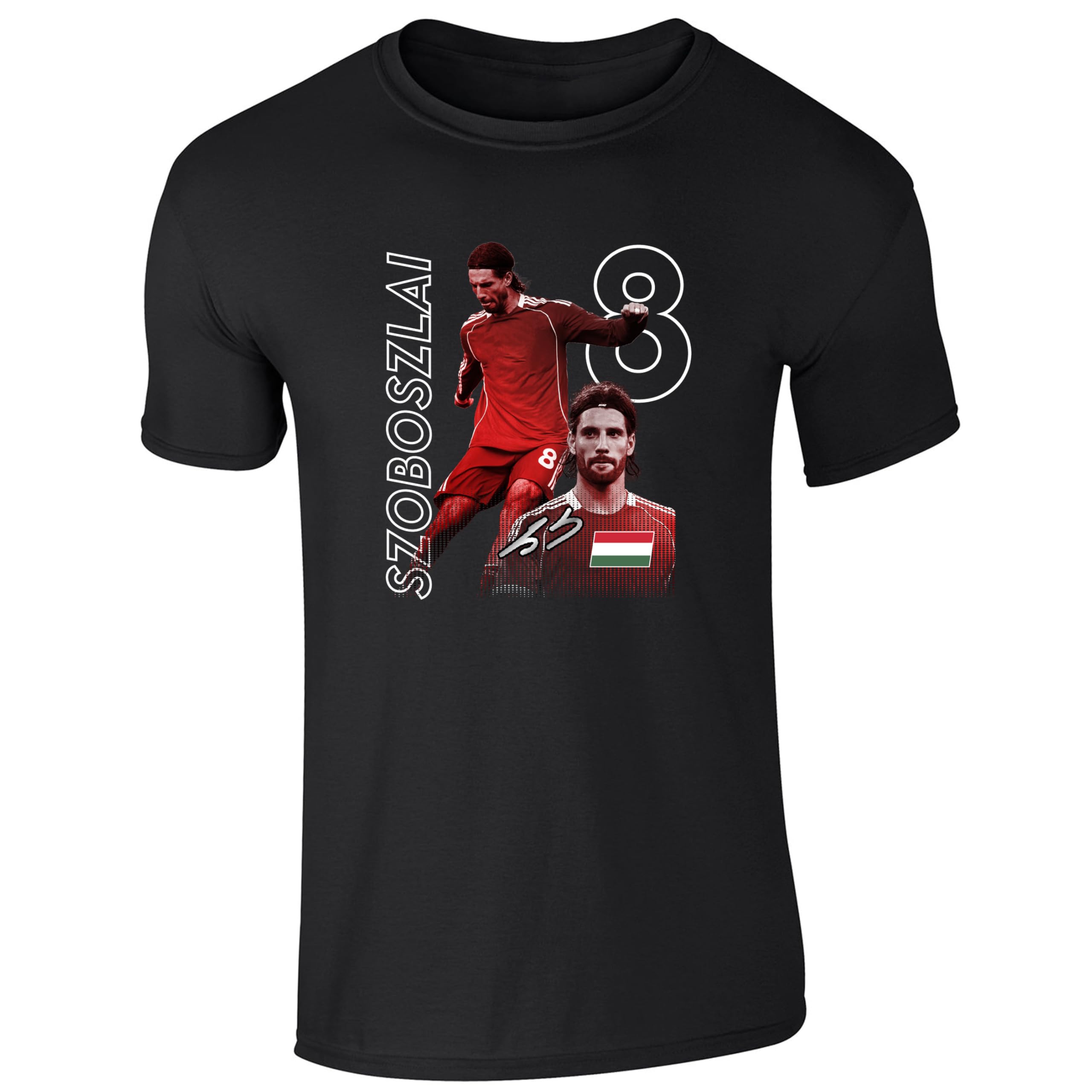 Szoboszlai Liverpool Themed T-Shirt – Football Fan Tee (UK, Alpha, M, Regular, Regular, Black)