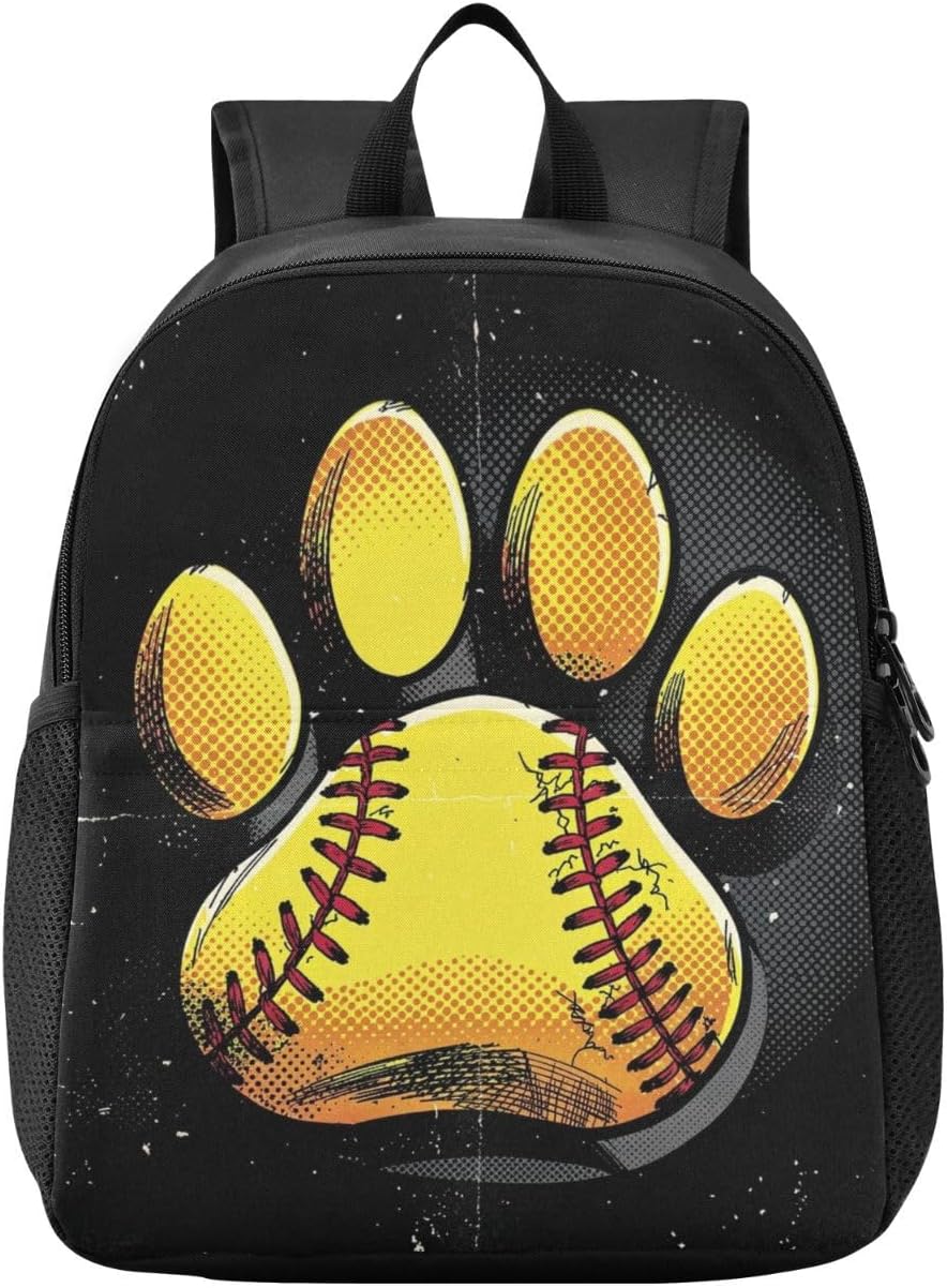 KLL backpack kids girls Dog Paw Fastpitch Softball Funny
