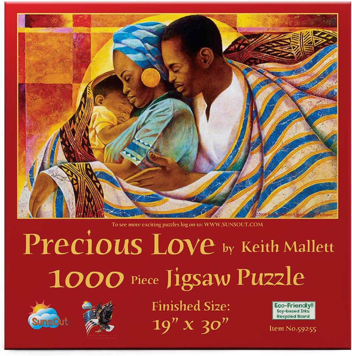 SUNSOUT INC - Precious Love - 1000 pc Jigsaw Puzzle by Artist: Keith Mallett - Finished Size 19" x 30" - MPN# 59255