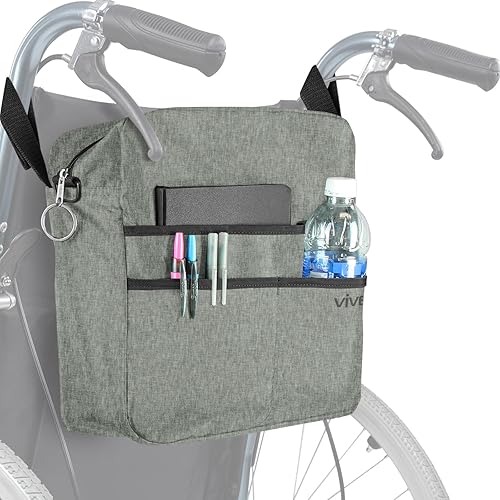 Vista 90 de Bolsa de transporte Vive para andador, universal, para accesorios de sillas de ruedas, andadores, andadores con ruedas y sillas de transporte, que