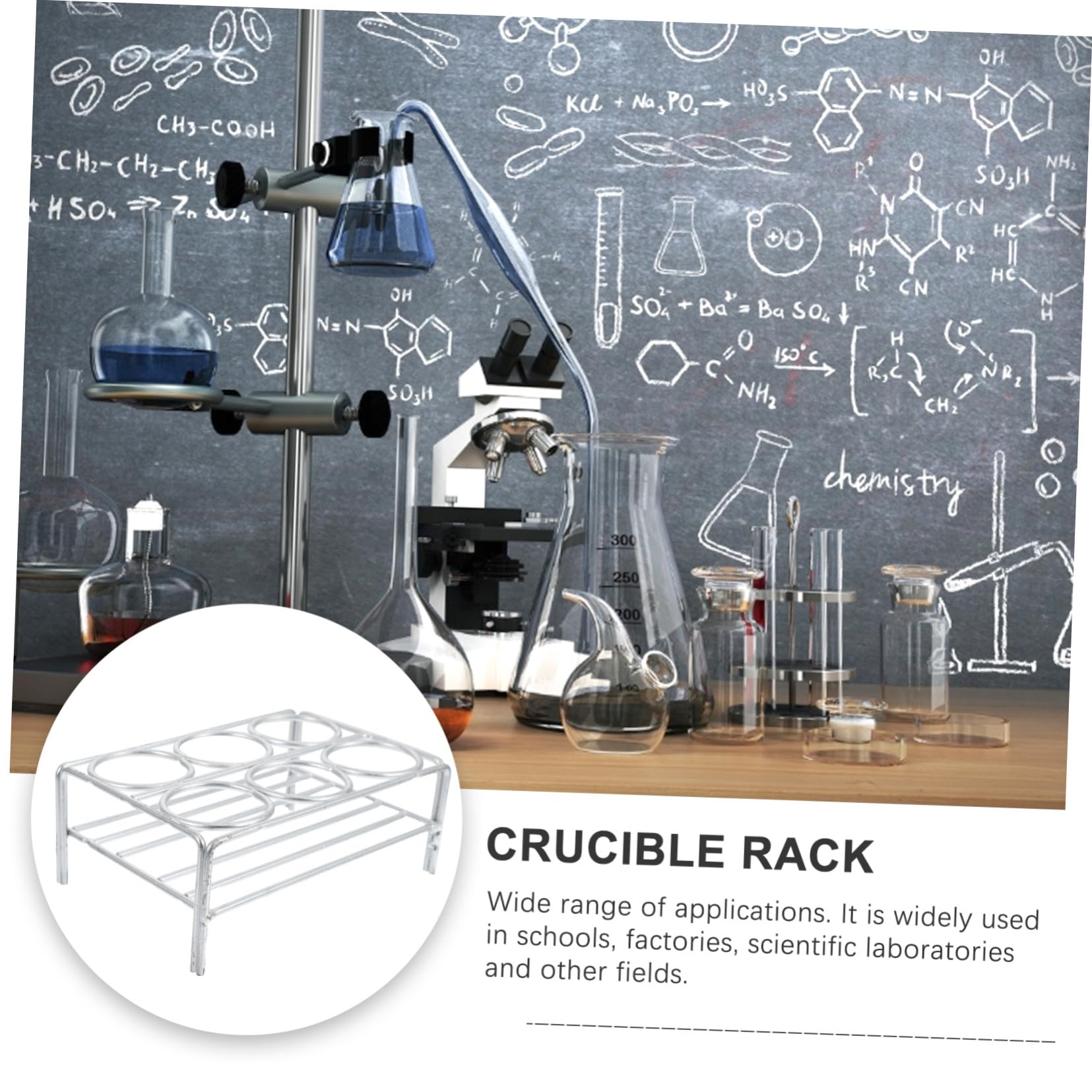 Hemobllo Support de Creusets de Laboratoire Fil Nickel-chrome Étagère Métallique ou Rack de Rangement Pratique pour Usage Scolaire et Technique