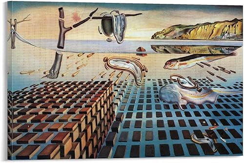 Vista 48 de 40 pinturas famosas de Dali - Salvador Dalí - El Ángelus arquitectónico del mijo - Póster artístico en lienzo y arte de pared, póster moderno
