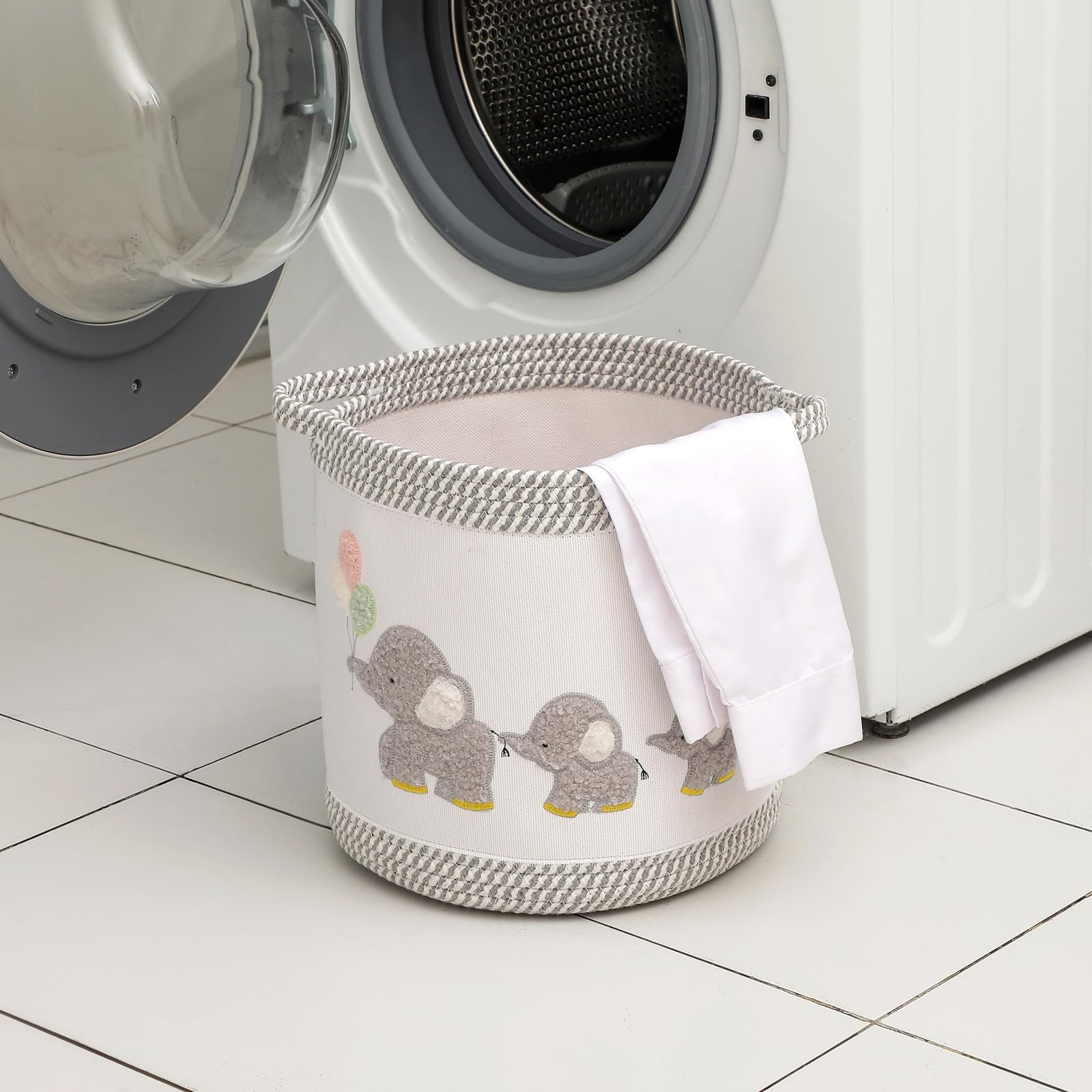 Baby Toy Basket Baby Washing Baskets Toy Storage Box, Kids Laundry Hamper Blanket Baskets - Image 4