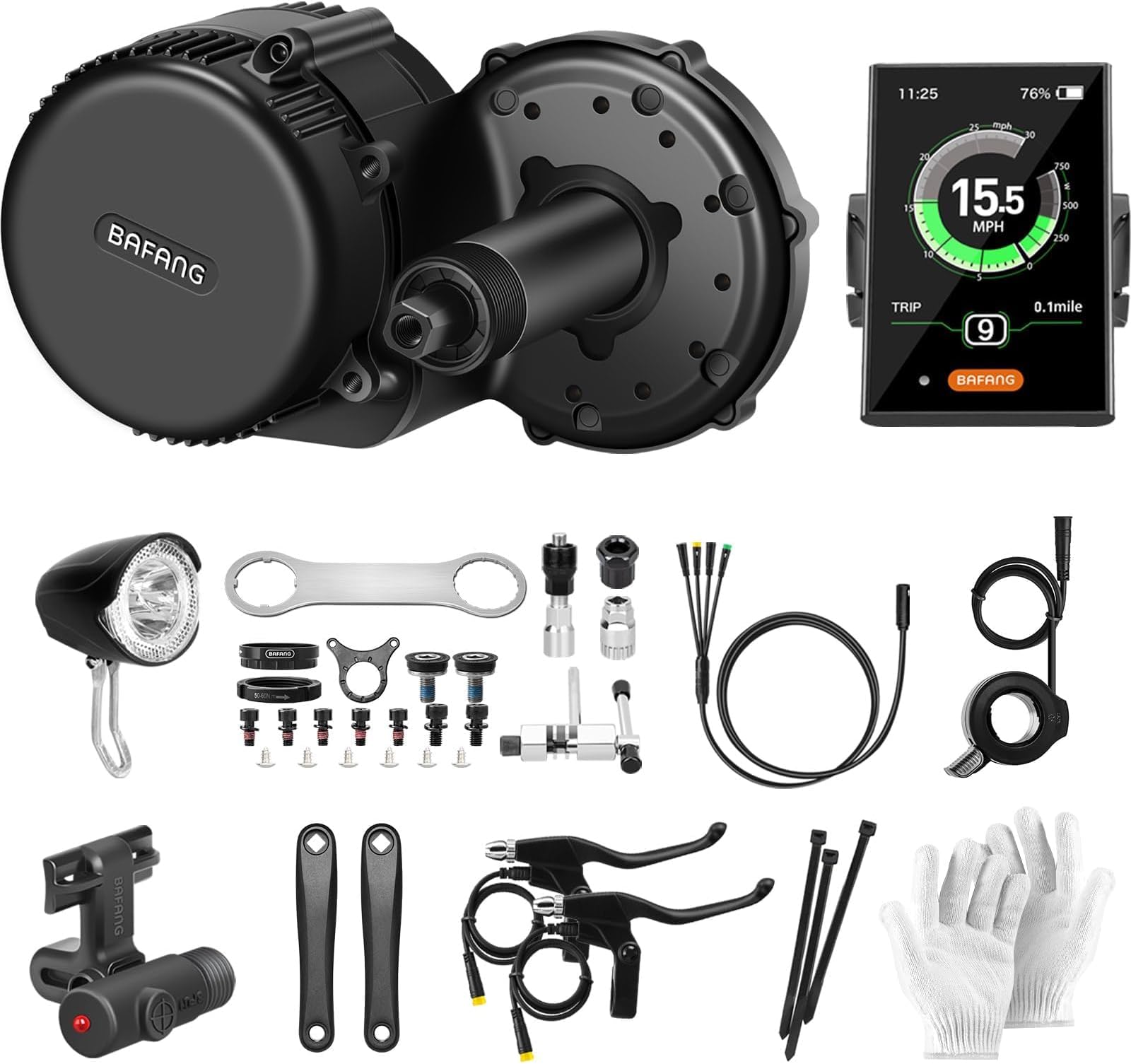 Middle Motor 250 W 36 V BBS01B G340 ebike Conversion Kit C18 3.5 Inch Display