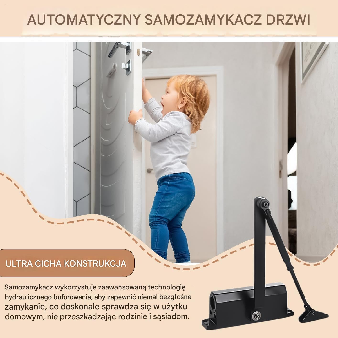 Samozamykacz Do Drzwi Antyzatrzaskowy Otwieracz Hydrauliczny