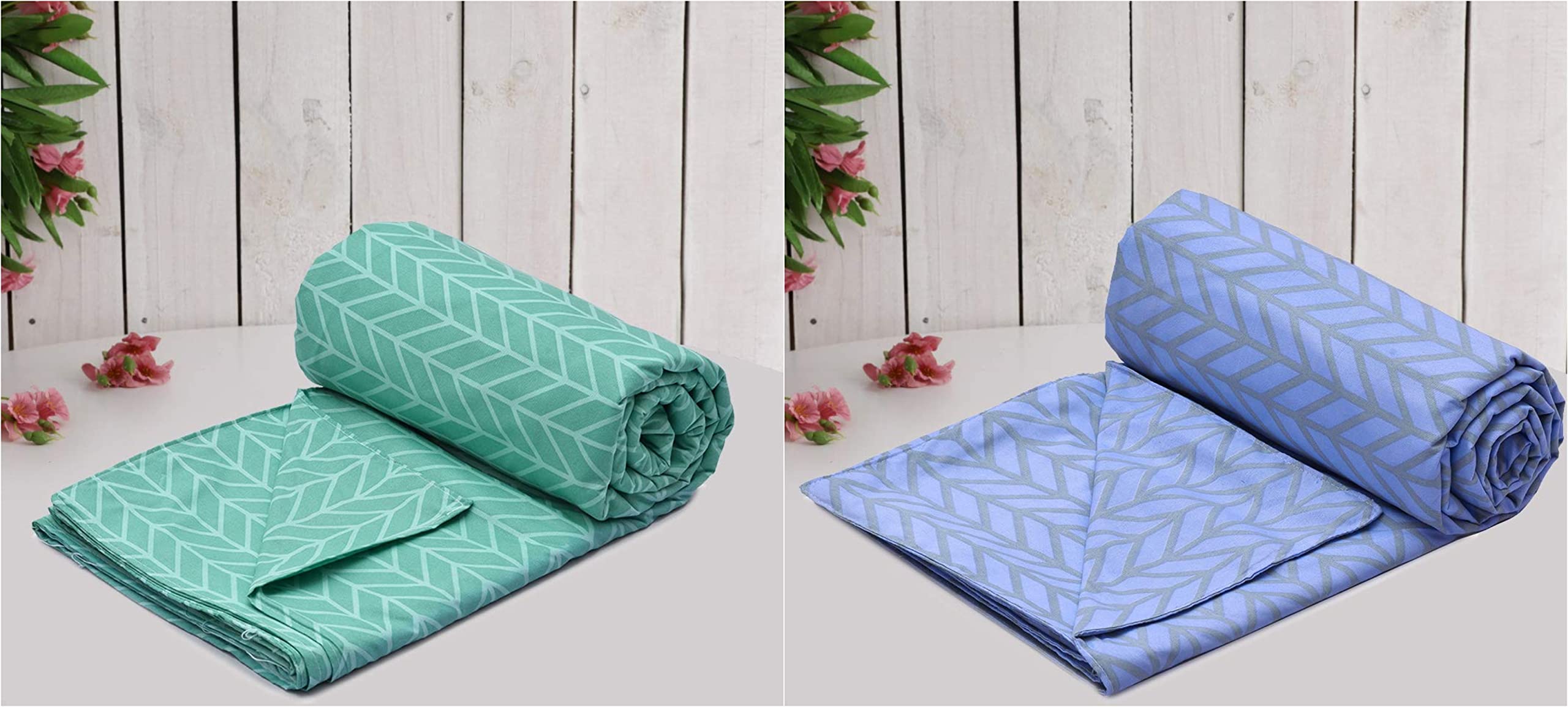 RRC Super Soft Brushed Microfiber Cotton Single Duvet Covers,Pack of 2,60X90(Inches) Duvet Cover/Comforter Cover/Rajai Cover/Floral/Blanket Cover/Quilt Cover with Zipper with Four Corner Ties-picture-18
