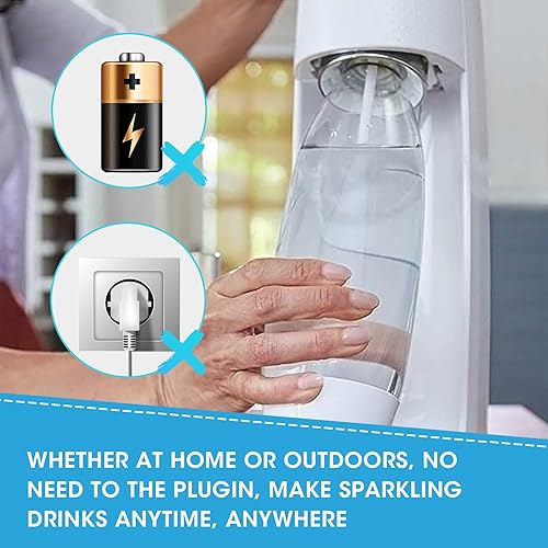 Miniatura 5 de Carbonador de CO2 de 60 litros compatible con electrodomésticos Sodastream no para arte y tierra, 14.5 onzas, juego de 3