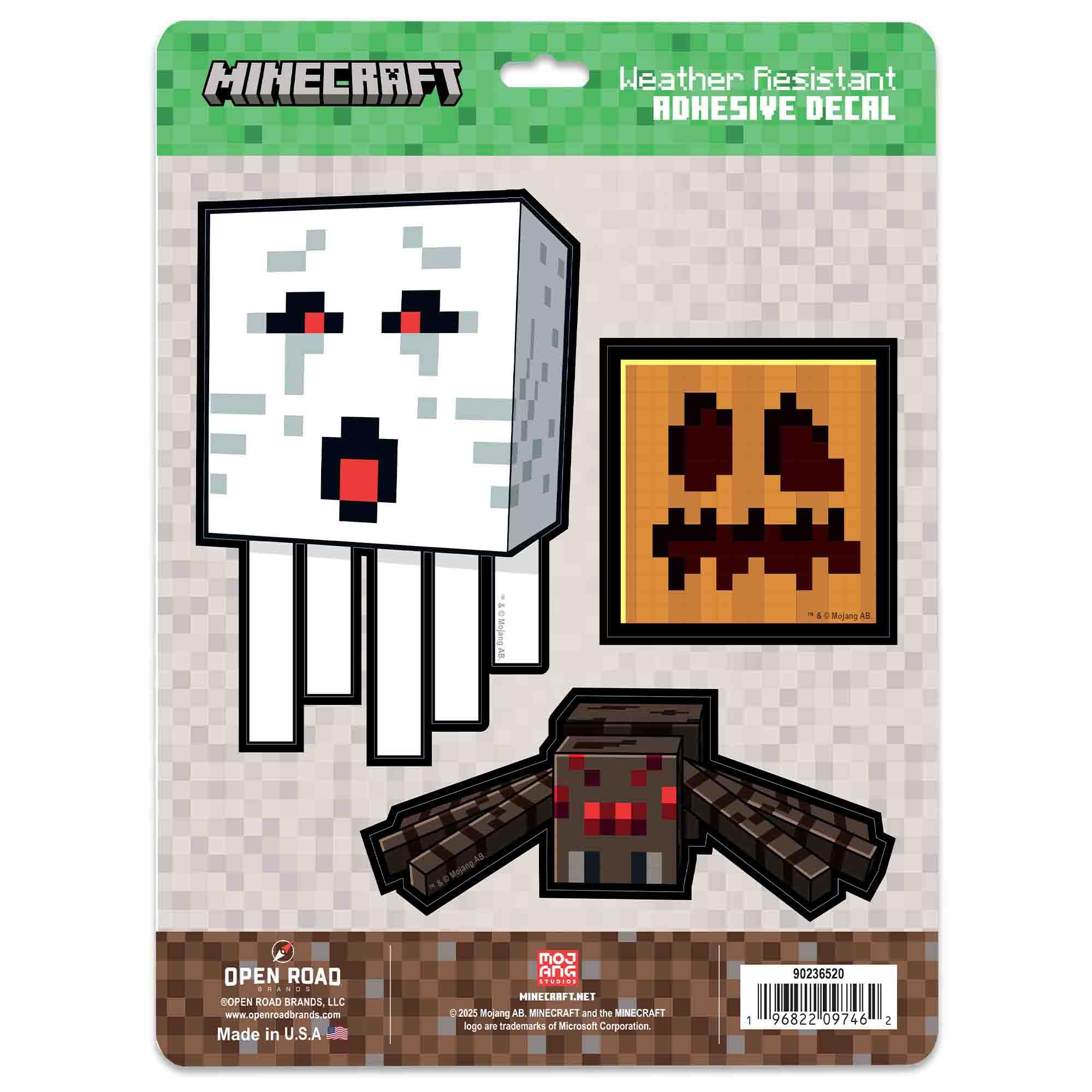 Minecraft Halloween Adhesive Vinyl Decal Pack