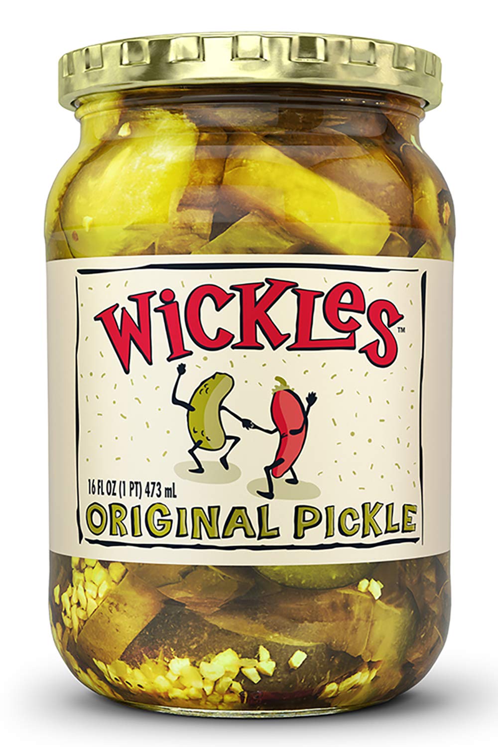 Wickles Pickles, Sweet Chips, 16-Ounce Glass(Pack of 4)