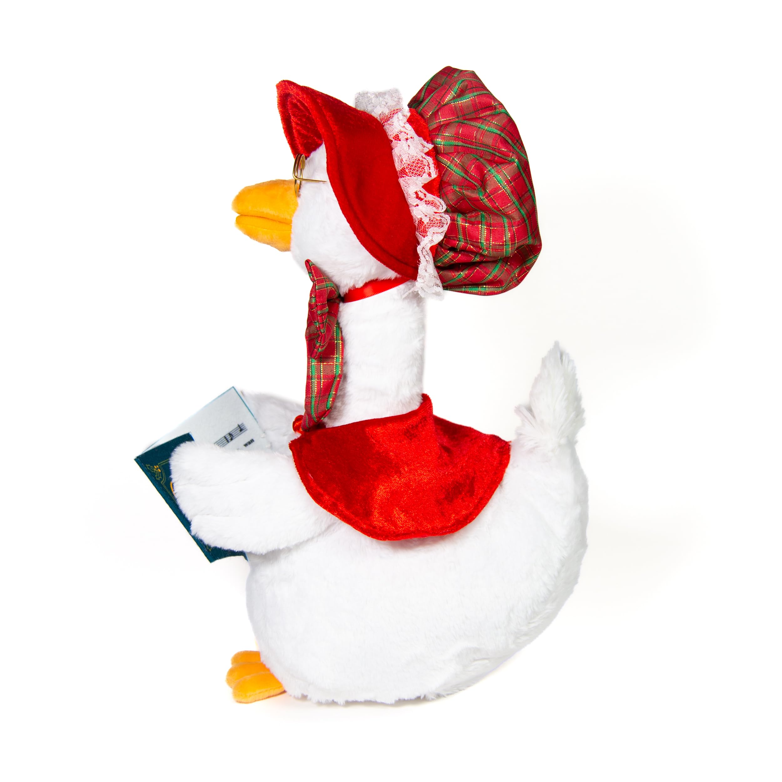 Cuddle Barn - Carolin' Mother Goose | Animated Musical Singing Christmas Caroling Soft Plush Toy, 14 inches - Image 3