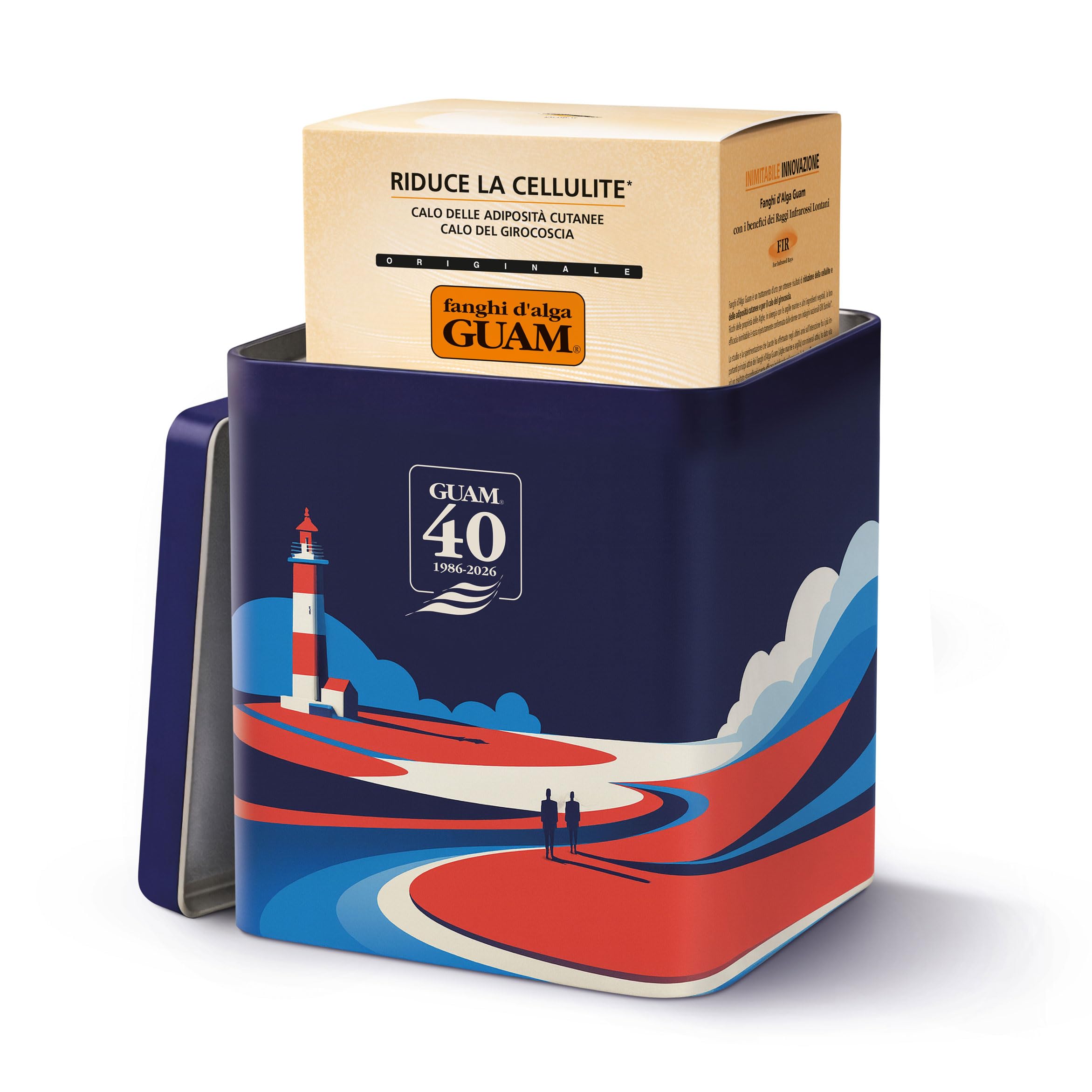 Guam Fango d'alga F.I.R. 1 kg in latta celebrativa blu 40 anni di Guam