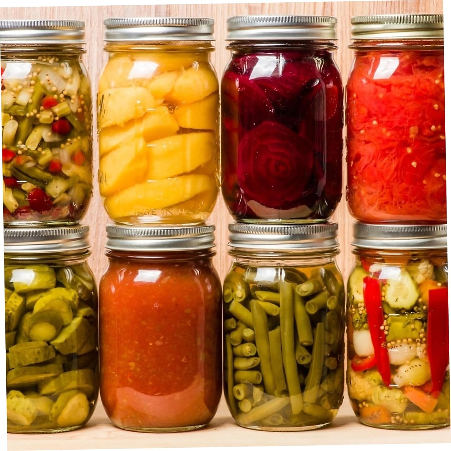 Mobestech 50 Sets Jar Tinplate Sealing Lids Reusable Covers for Airtight Storage Easy to with Standard Mouth Jars for Canning and Food Preservation