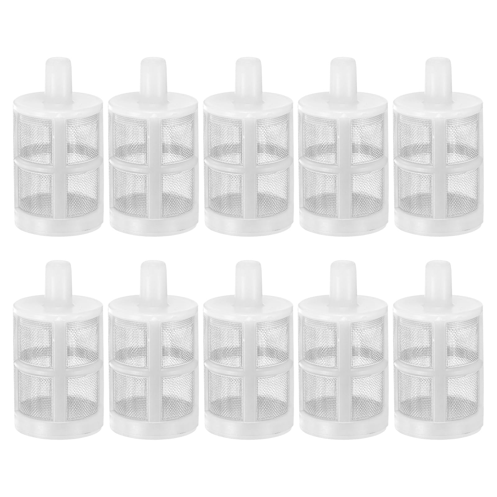 M METERXITY 10-Pack Household Hose Filters, 60 Mesh Stainless Steel Single-Layer Garden Hose Strainer with 1/2(8mm) Barb Connection for Sprayers/Car Washers/Oil Pumps, Spray Internal Filter