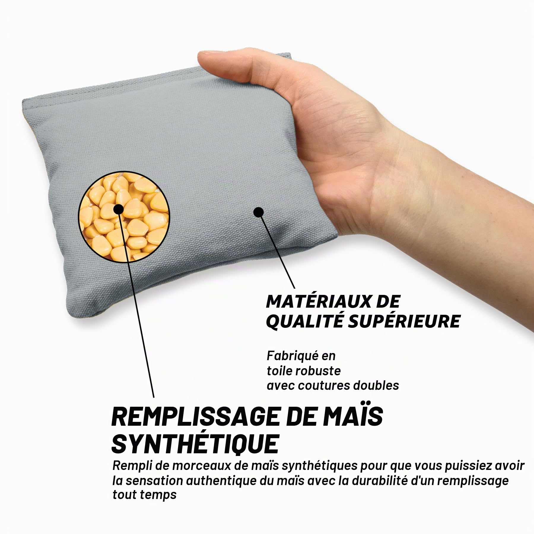 GoSports Lot de 4 Sacs de Cornhole Toutes Saisons 16 Couleurs