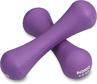 DRUNA INDIGO Ergonomic Design Non-slip Neoprene Dumbbells (Set of 2 pieces)