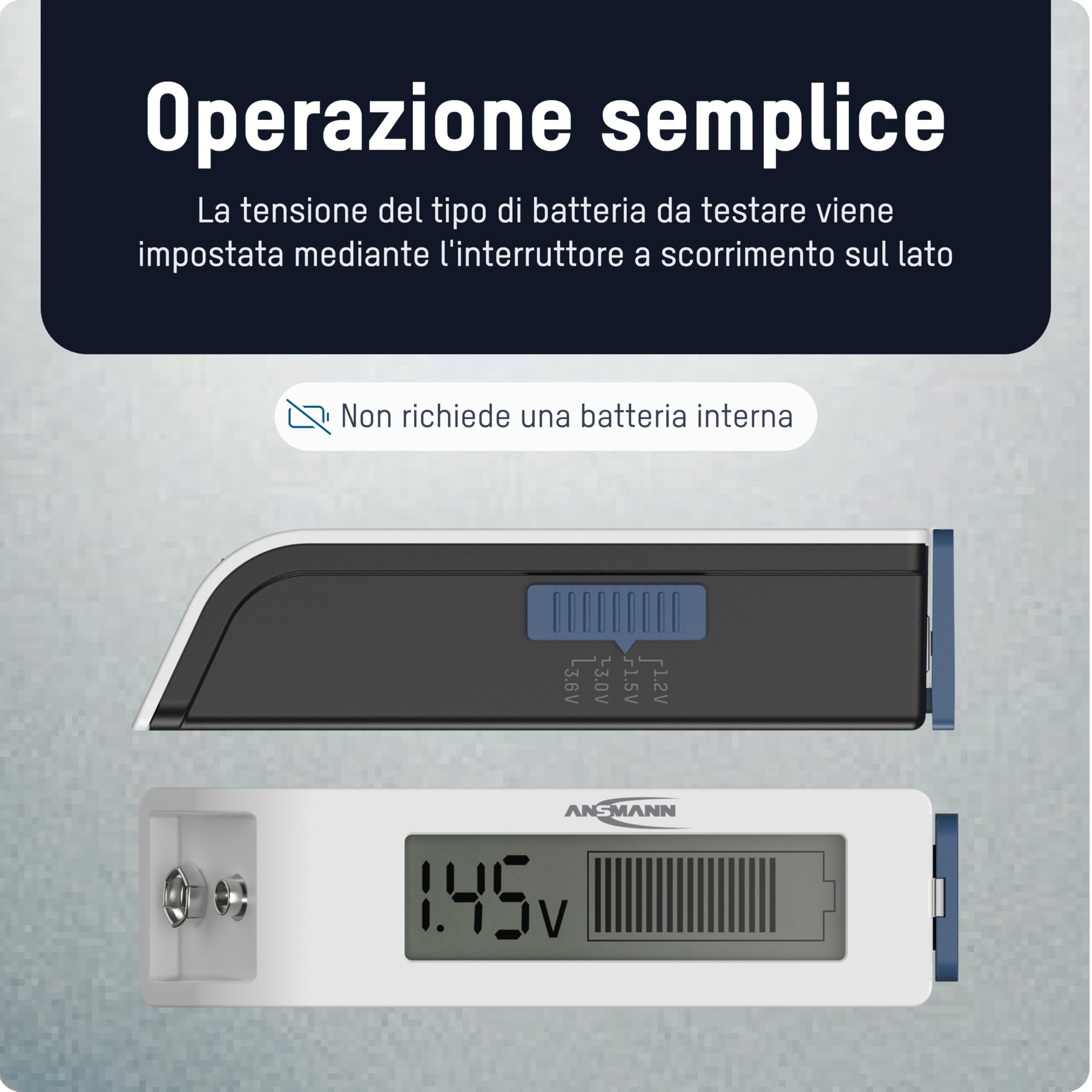 ANSMANN Tester per batterie ricaricabili con display LC