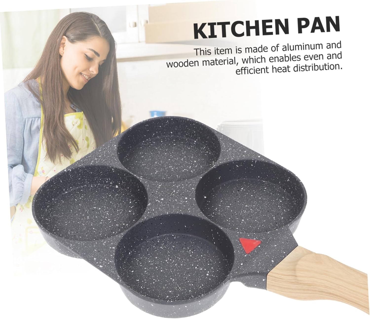 SOLUSTRE Mini Nonstick Omelette Pan Versatile Egg Frying Skillet for Cooking Pancakes and Breakfast Heat Resistant Handle for Home Kitchen and Restaurant Use