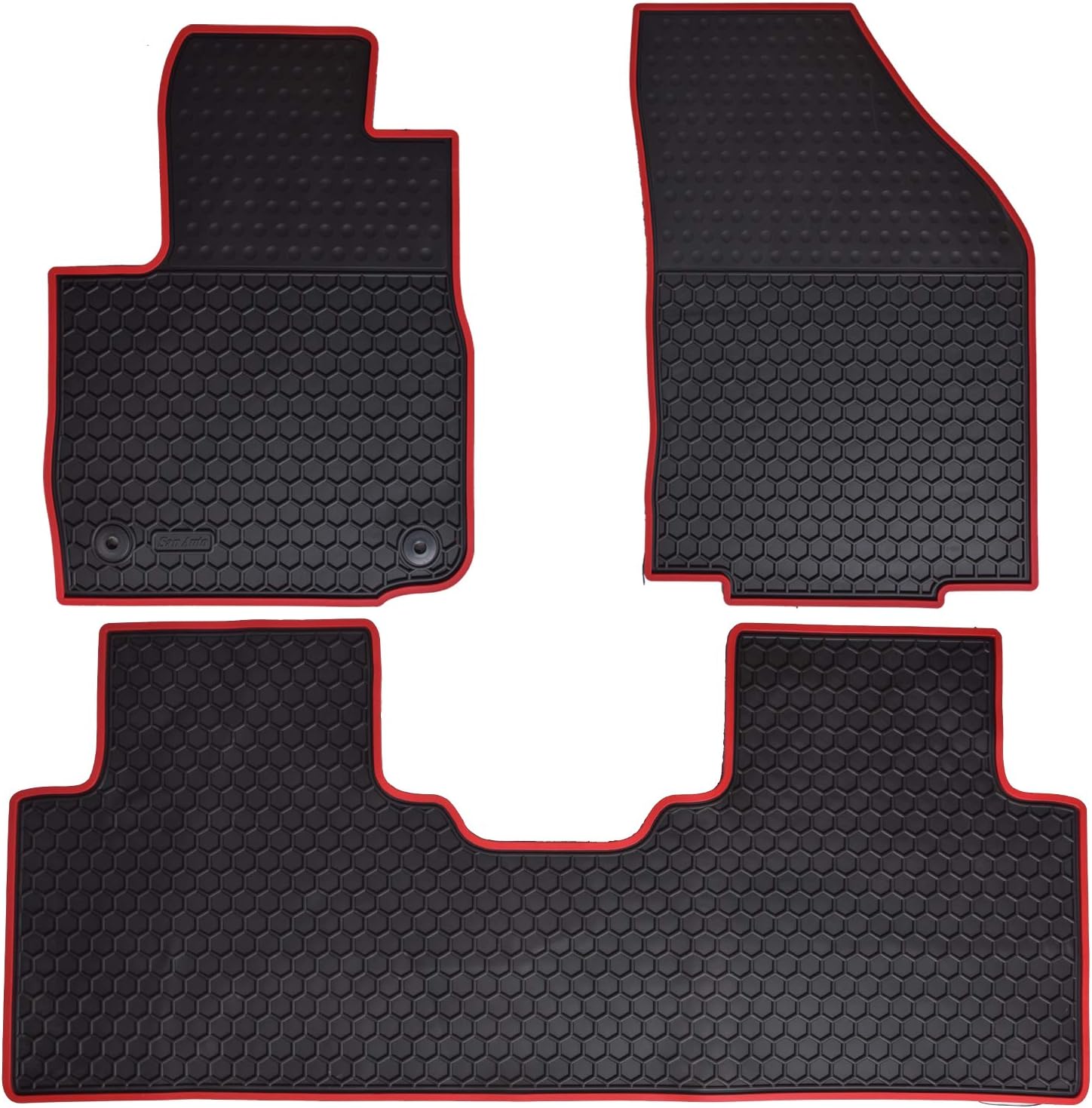 Car Floor Mats Custom Fit for Chevrolet Chevy Equinox/GMC Terrain 2018 2019 2020 2021 2022 2023 2024 Odorless Washable Heavy Duty Rubber All Weather Floor Liners Christmas Red Floor mats 2018-2024