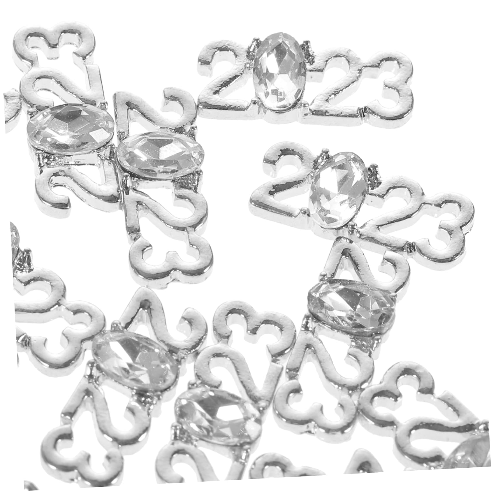 OSALADI 30Pcs Charms for Nail Art Phone Case Decoration Delicate Rhinestone Inlaid Accessories for Craft Projects for Parties and Holidays