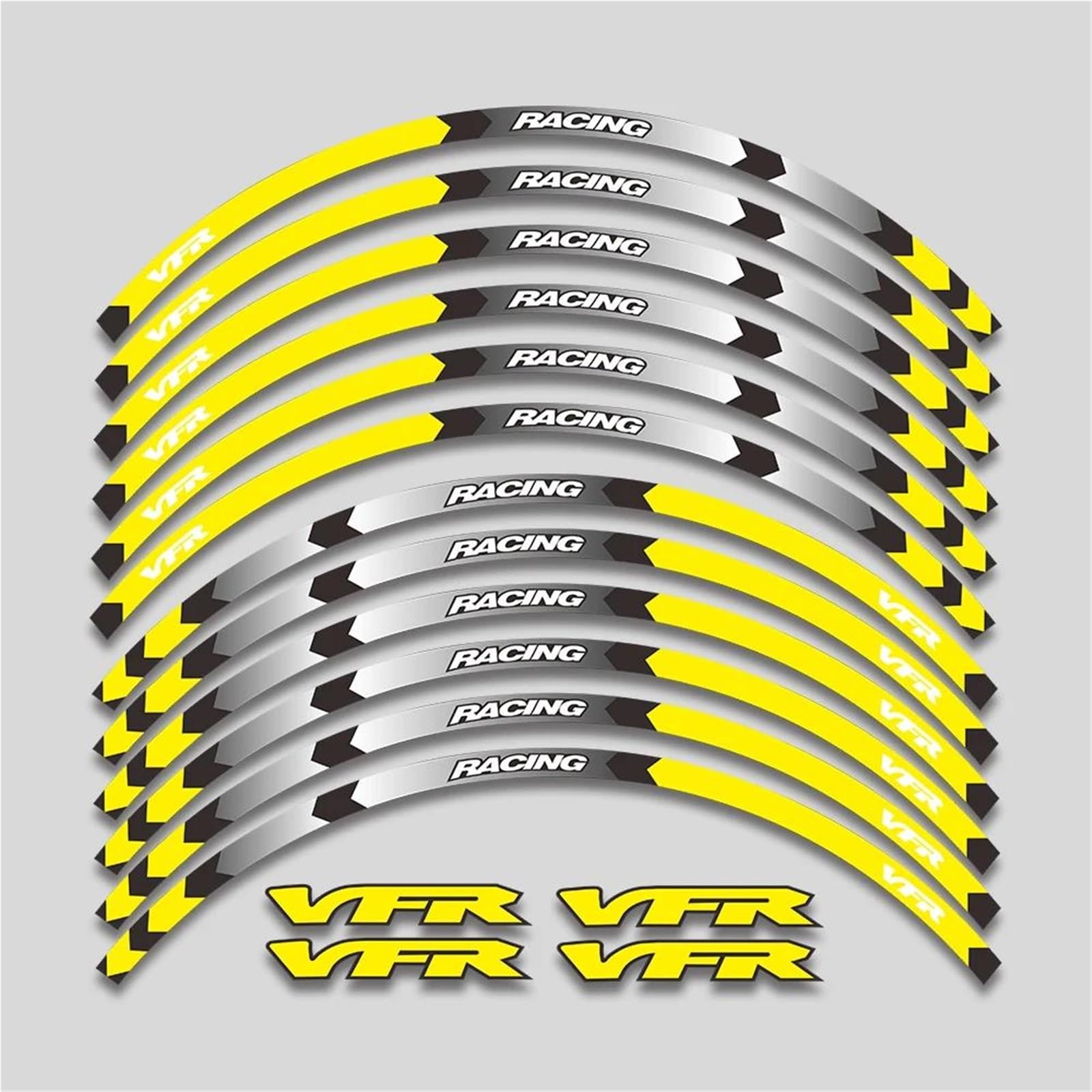 Motorcycle Wheels Hub Stickers Rim Reflective Stripe for VFR750 VFR800 VFR1200 VFR1200F VFR 750 800 1200 1200F(Color4)