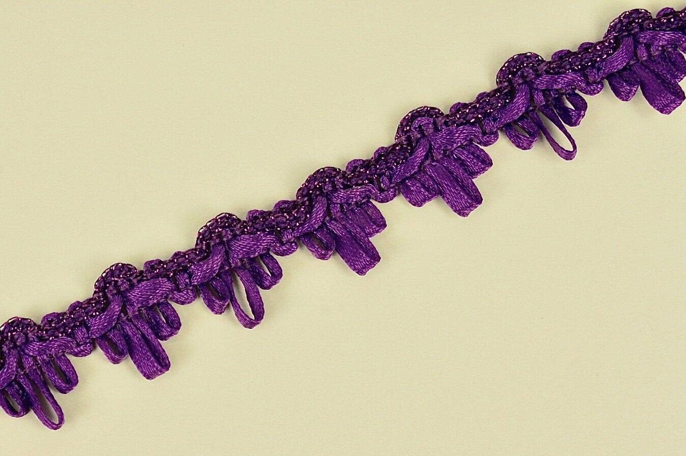 Purple njKE 3 Yards 3/4" Triple Loop Fabric Trim Crafting